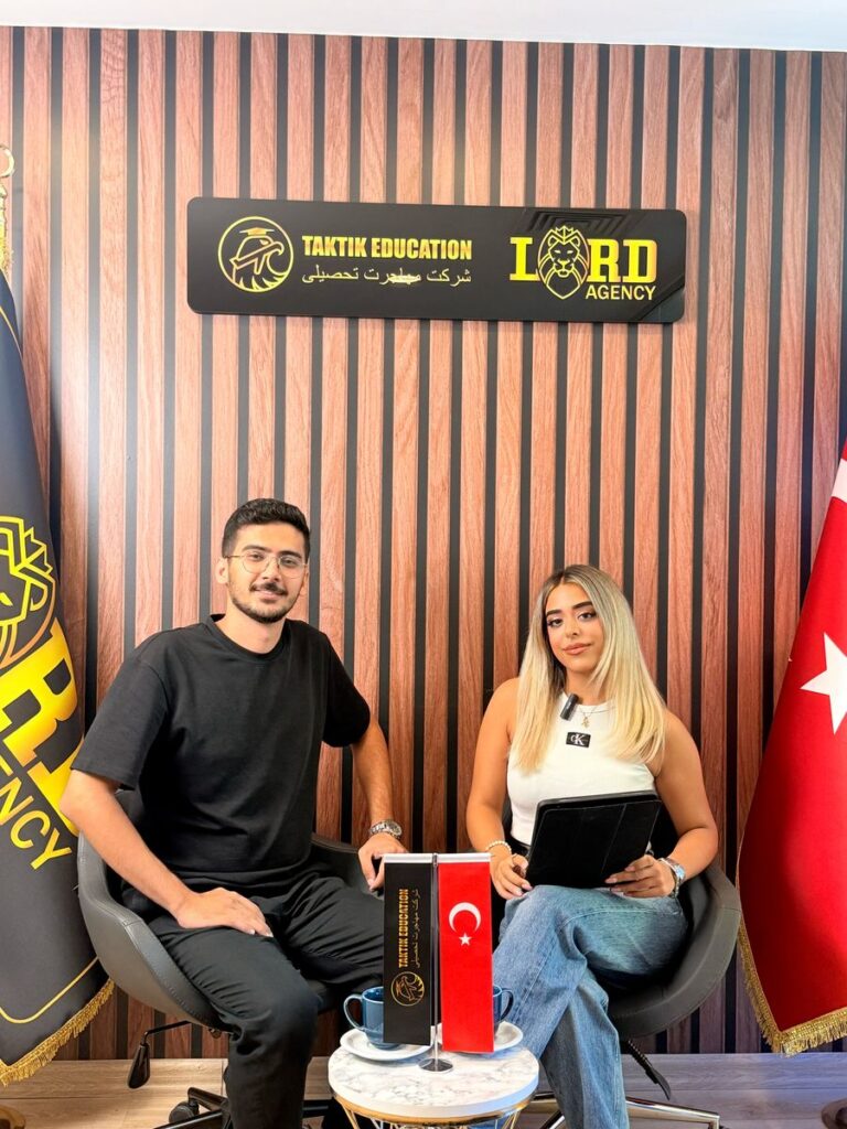 Filming an interview at the Lord Agency office in Istanbul